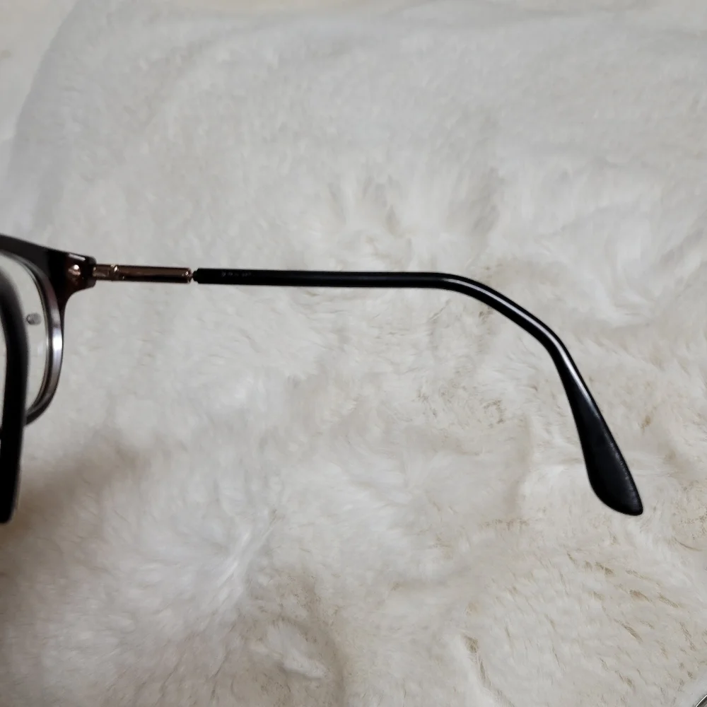 Tom Ford Glasses Frames Slight Rounded Square Optical Frame Black Brown